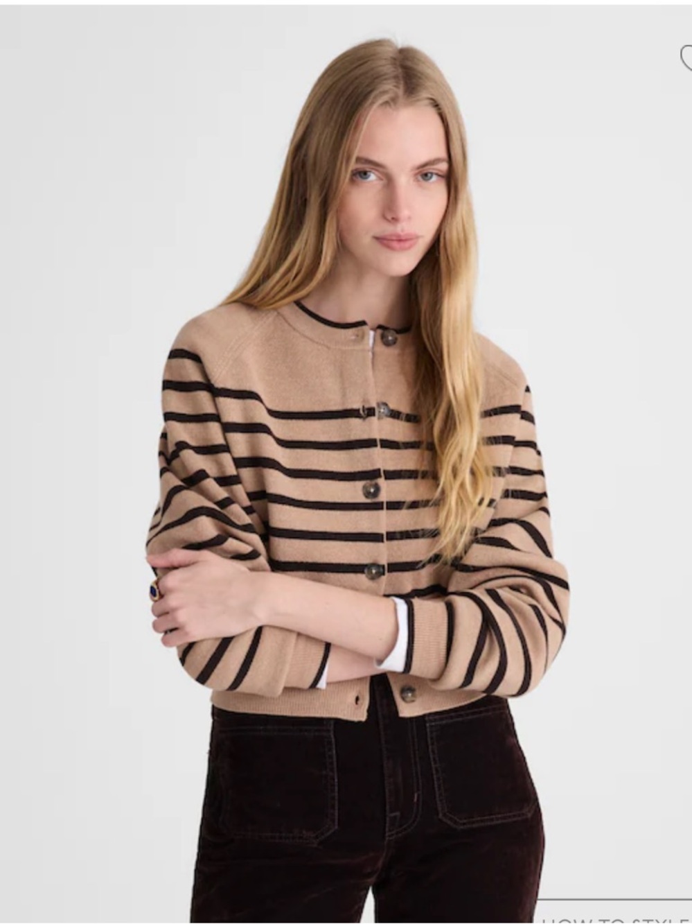 Madewell Raglan-Sleeve Cropped Cardigan in Merino Wool